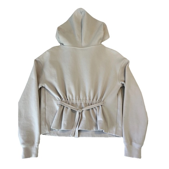Vince cinch back Cropped Hoodie women's X small Sweatshirt Casual Sandstone - Picture 3 of 13